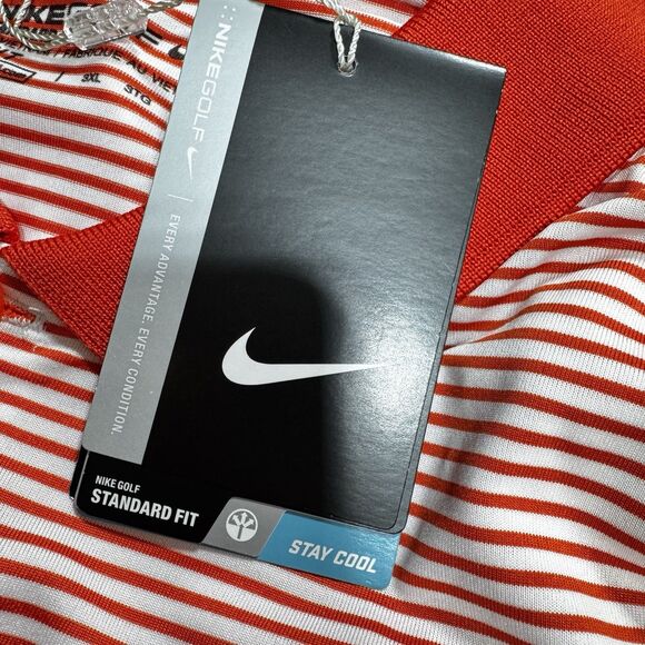 Nike Golf Syracuse Orange Football Polo Shirt Men 3XL Stripes Standard Fit NWT - Picture 7 of 11